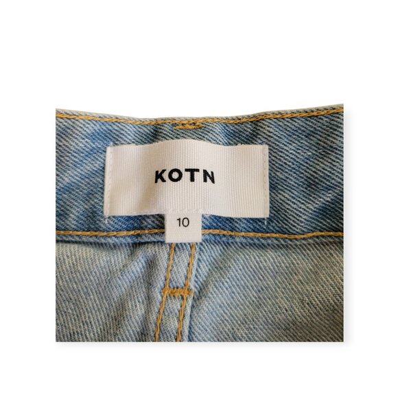 KOTN Antifit Barrel Leg Jeans Light Wash Denim Size 10 Relaxed Fit Made in Egypt - Picture 11 of 14